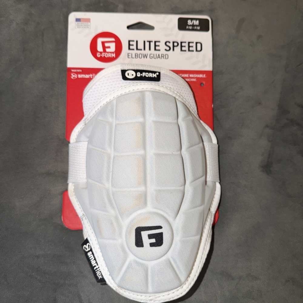 G-Form Elite Speed Elbow Guard Smart Flex White Sz S/M